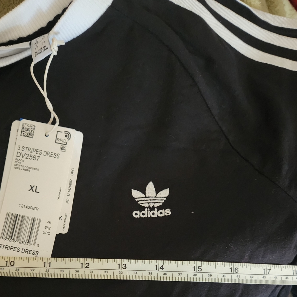 Adidas Ahtleisure Dress NWT Womens XL Stripes on Sleeve - Picture 9 of 11